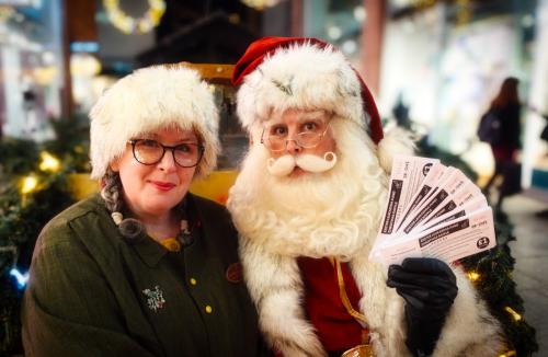santa and elf