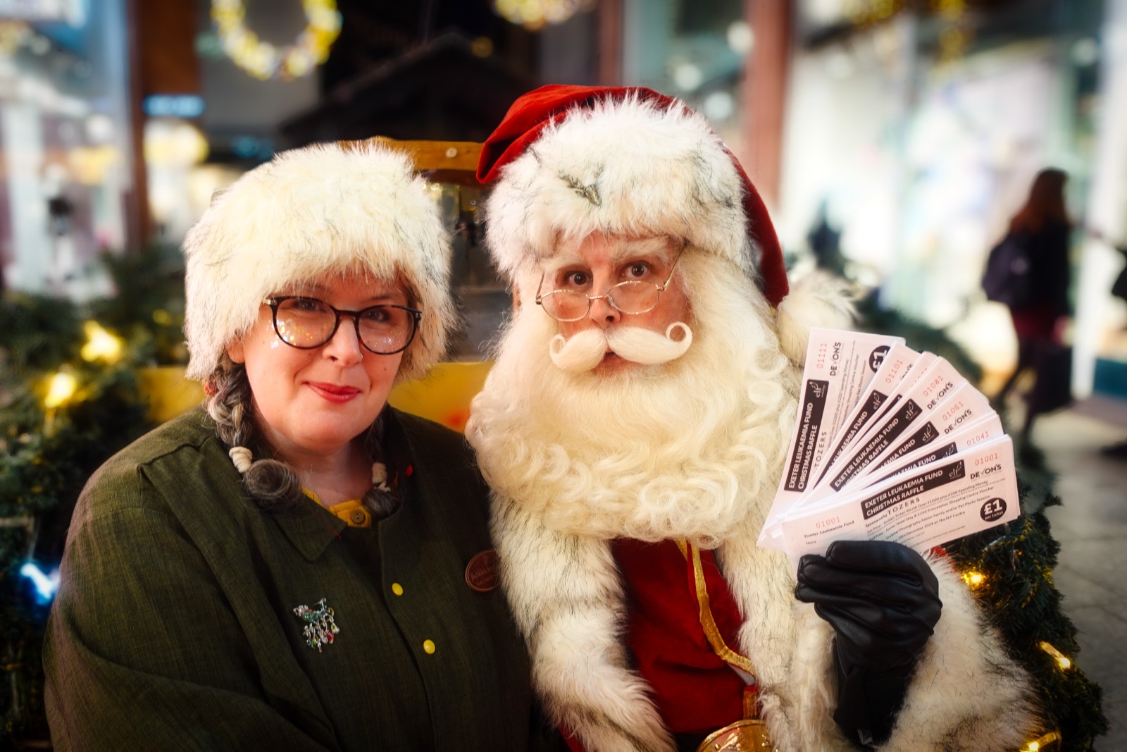 Santa with Raffle Tickets